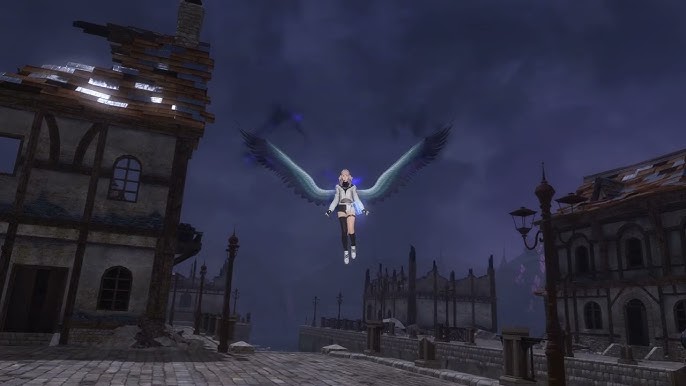 Wings of Death Mount from FFXIV Necron’s Embrace Extreme – eerie black and red winged mount with haunting effects